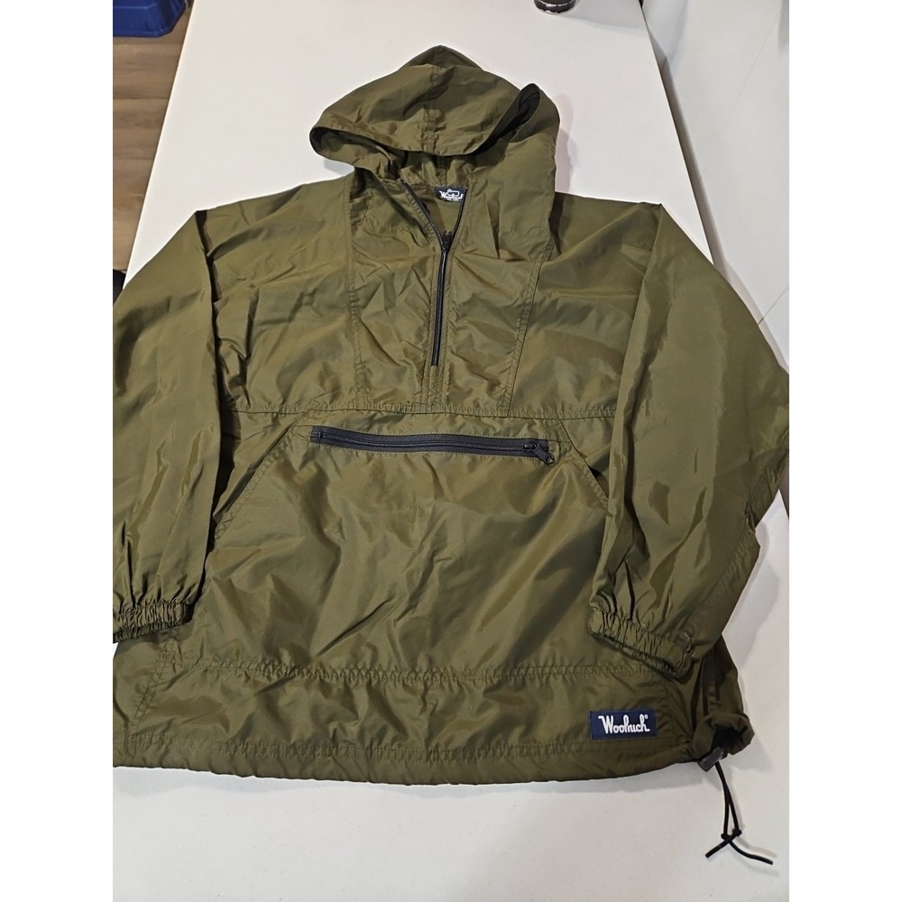 Woolrich Mens Vintage Lightweight Rain Anorak Parka Jacket Lg NO SIZE TAG (1448